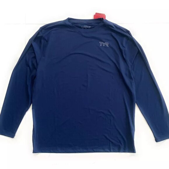 TYR Men's Long Sleeve Blue Sun Shirt UPF 50+ XL - Picture 4 of 6